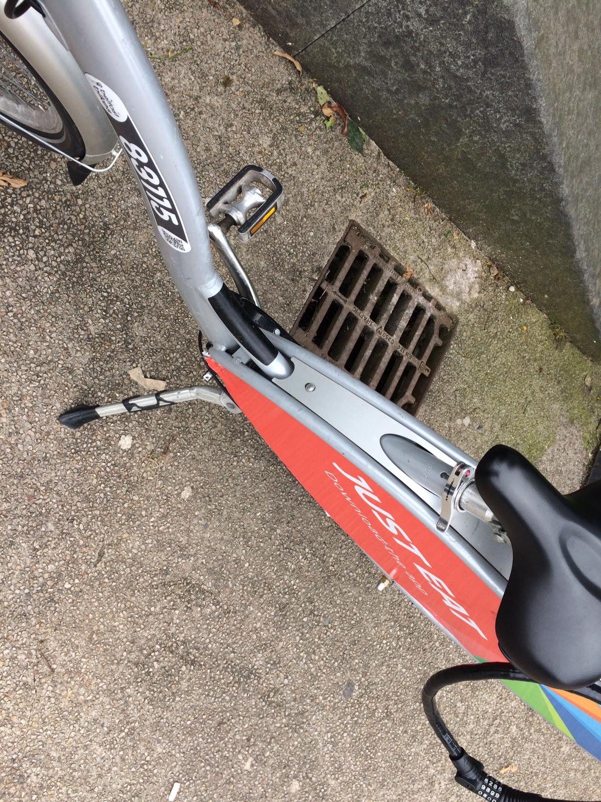 FLYING ON ONE WING: The Belfast Bike, when it was eventually freed from its dock, had only one pedal