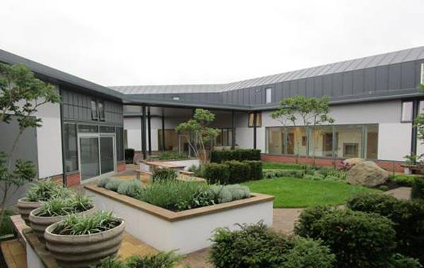 The gardens at the new Acute Mental Health Inpatient Centre at Belfast City Hospital