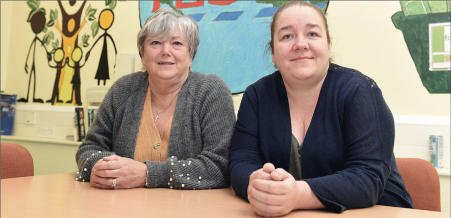 A HELPING HAND: Patricia Perry and Anne McKenna from PIPS Family Group talk about how interacting with women who have shared experiences helps them cope
