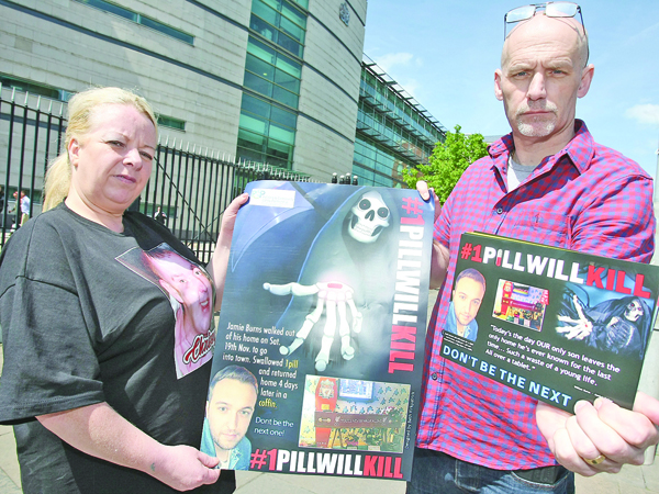 FEARS: Anti-drugs campaigners Patricia Browne and William Burns