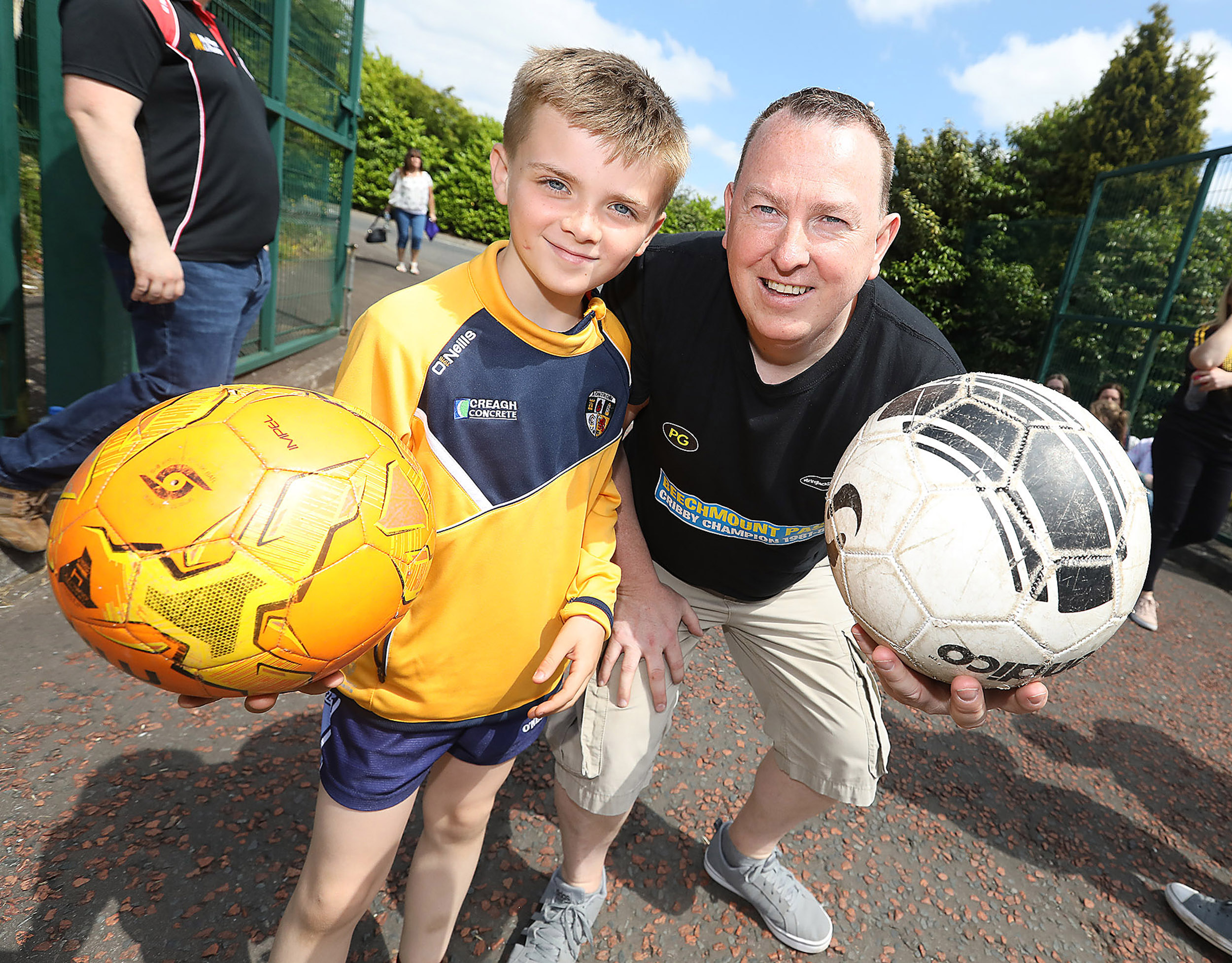 Odhran Marley and Gerard Mulhern during the Glen Road heats of Féile\'s World Cribby Championship at the Andersonstown News\' Teach Basil headquarters
