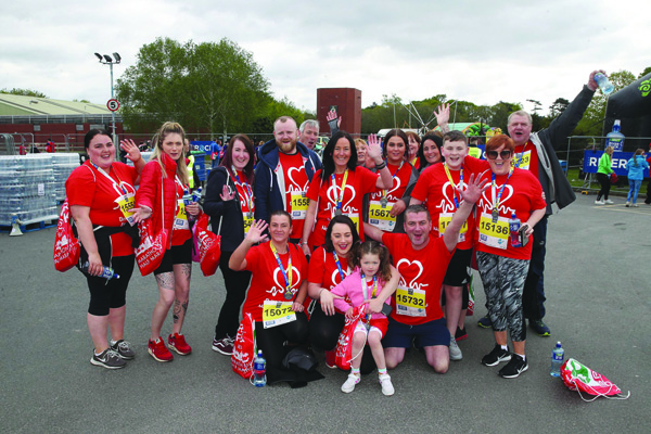 TOP TEAM: 38 members of Joe’s family and friends raised £3,100 from this year’s Belfast Marathon efforts