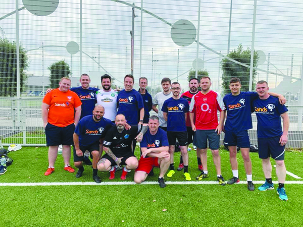 Sands United FC Belfast is a team of bereaved fathers and family members who will play their first game against Sands United FC Maiden City at Billy Neill Pitches in Dundonald this Saturday afternoon
