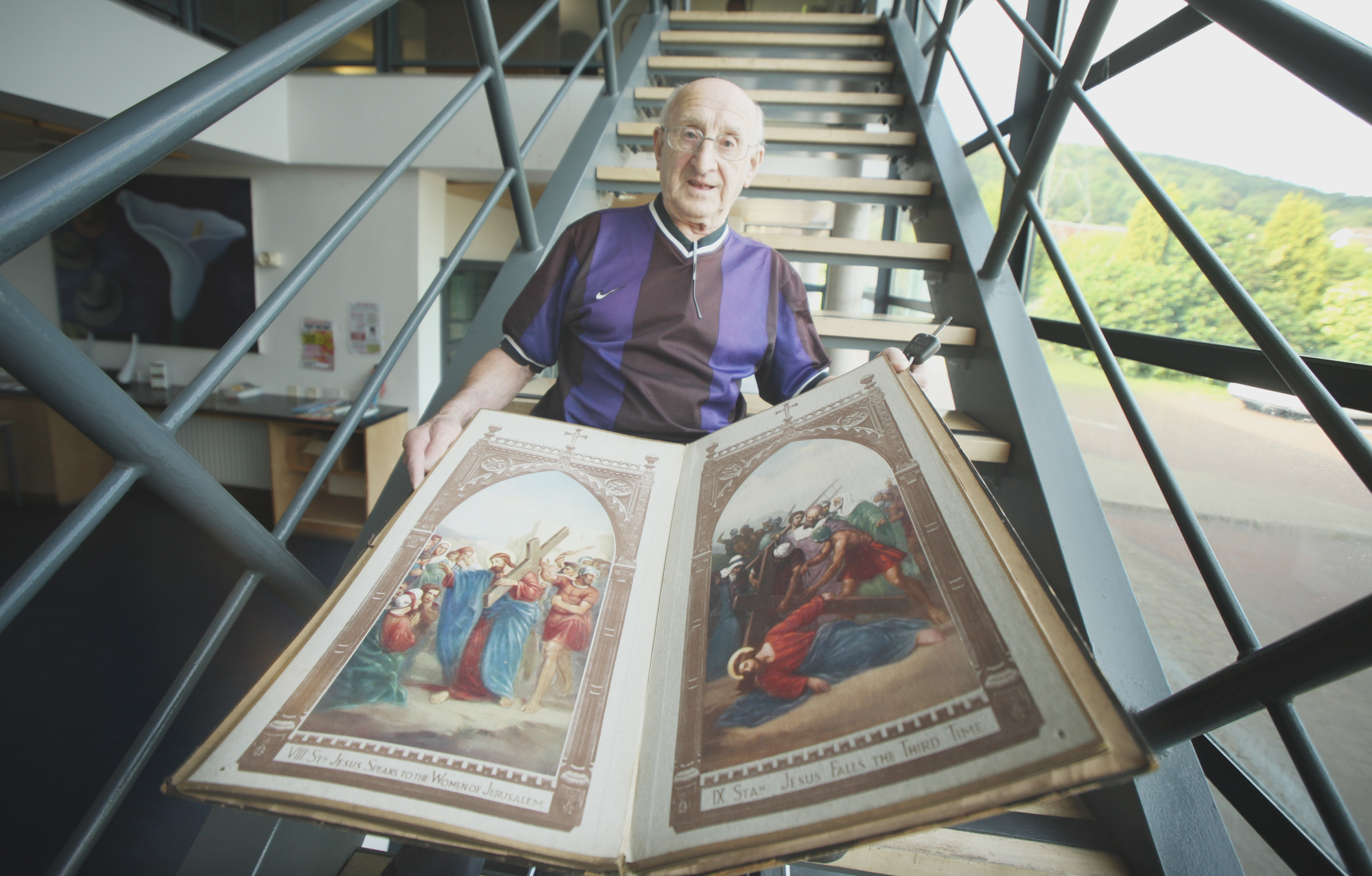 EYECATCHING: Fred Brady with ornate book of religious imagery
