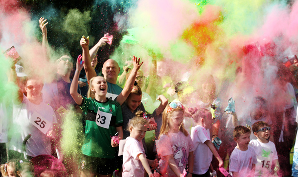 Colour Run at Falls Park on Saturday