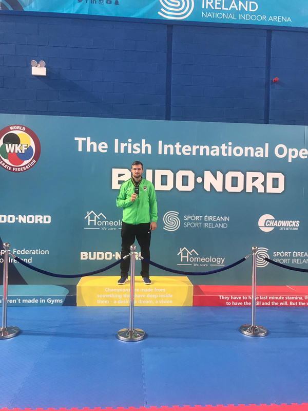 International karate fighter James Brunton takes gold at the Irish Karate Open Championships