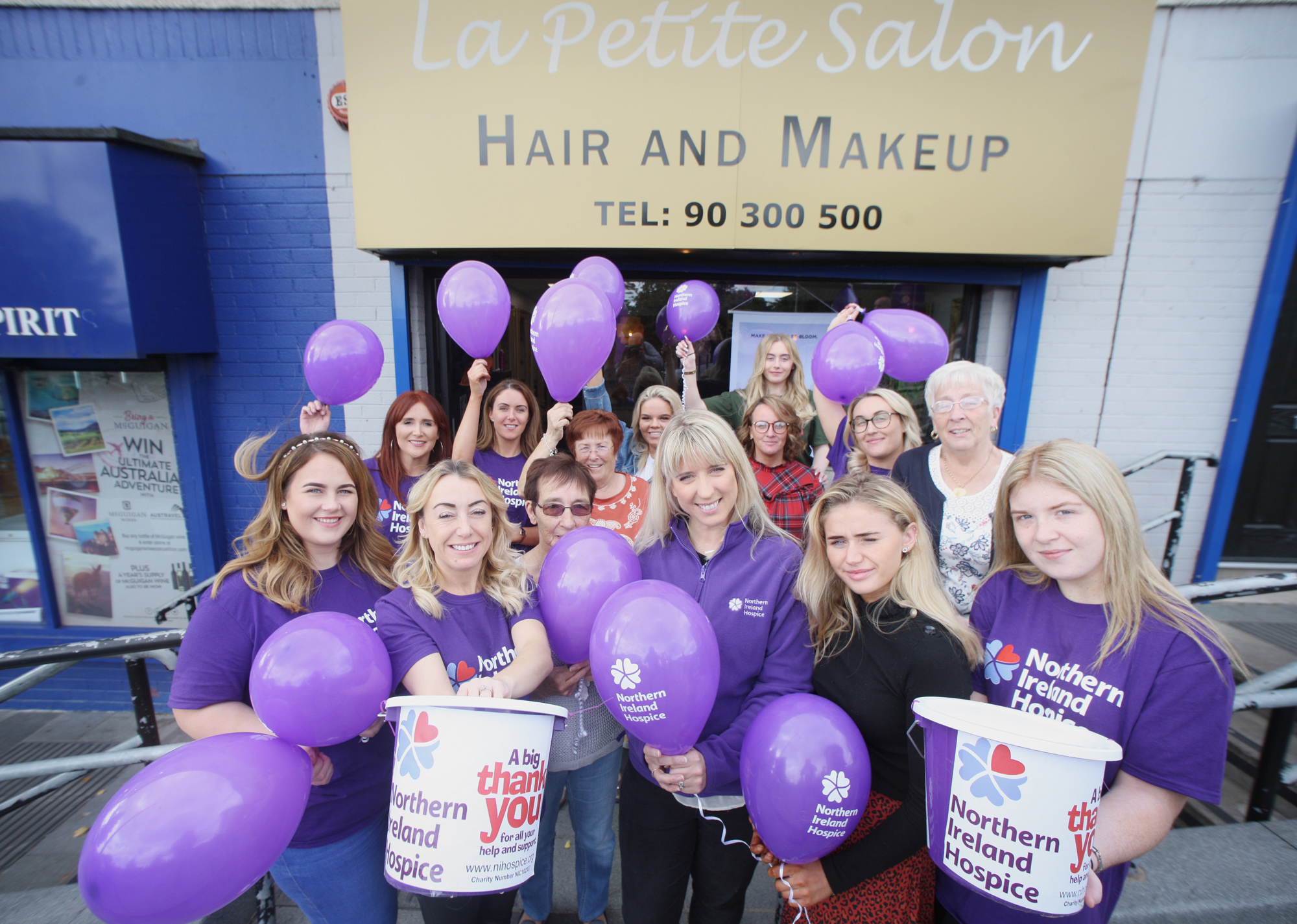 All smiles at a fundraiser in aid of the NI Hospice at La Petite Salon on the Suffolk Road