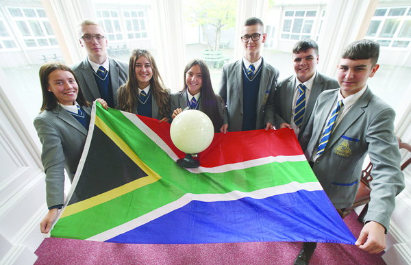 AFRICA-BOUND: Blessed Trinity College Year 14 students who are flying off to South Africa to work on a number of different projects in and around the Durban area
