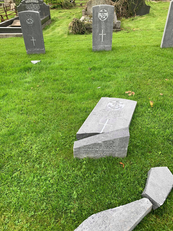 The graves were attacked on Saturday and Sunday night