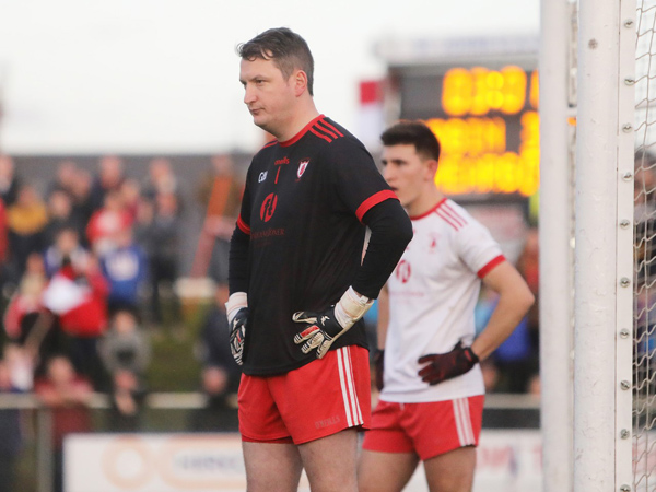 A disappointed Lord Mayor John Finucane after Lámh Dhearg\'s defeat to Cargin on Saturday