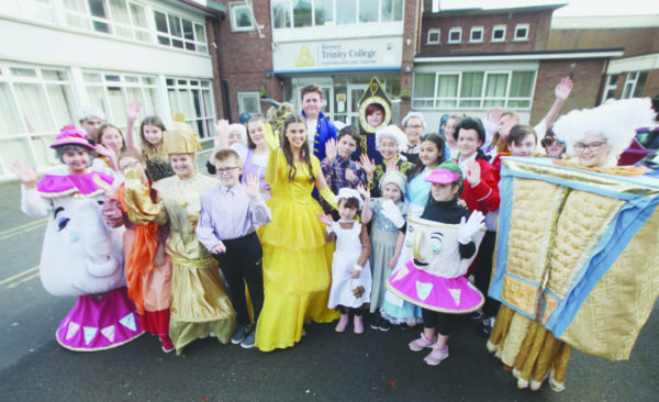FAMILIAR CHARACTERS: The cast of Beauty and the Beast at Trinity College have been rehearsing hard and excitement is building ahead of the opening night – the production will run for three nights
