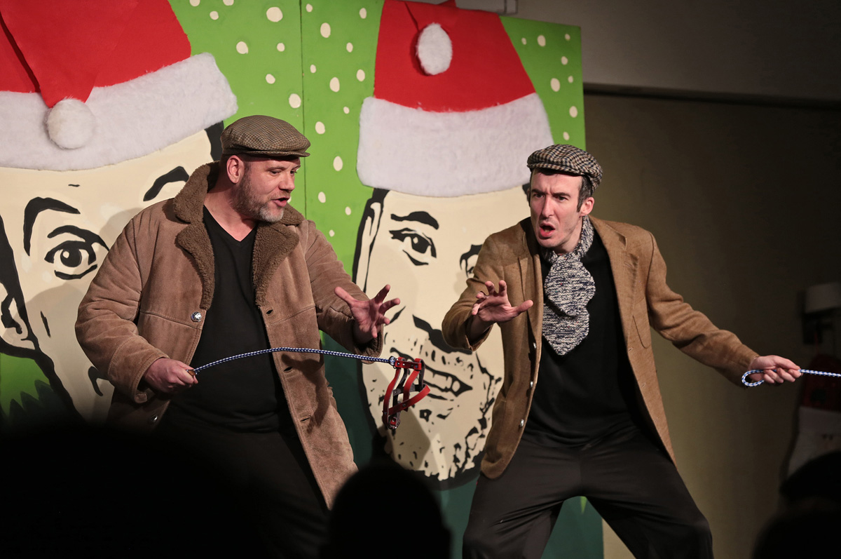Ciarán Nolan and Gerard Jordan bring a splash of festive colour to the Roddy\'s as part of their Deck the Falls Christmas show 