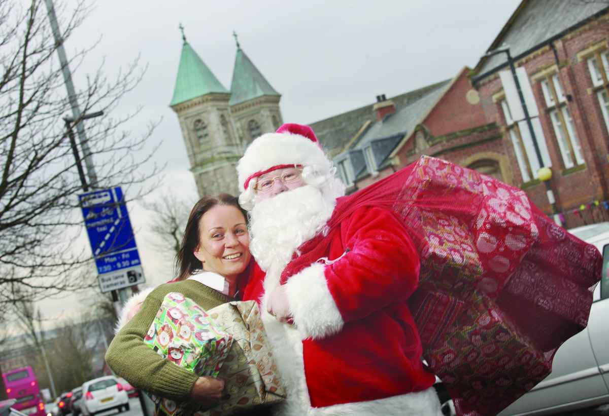 The Community Food Bank in Ardoyne will host a free Santa event next Tuesday (December 10) and Wednesday (December 11) from 5–9pm at the Relatives For Justice office in Brompton Park in Ardoyne. Bring the kids along to see Santa and enjoy some hot chocolate, cookies and receive a selection box. Above, with Santa is Nicola Bradley from the Community Food Bank