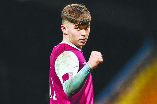 Chris Conn-Clarke is hoping to secure a new contract at Burnley. The West Belfast teenager is nearing the end of a two-year scholarship at Turf Moore. 		   Picture courtesy of Burnley FC