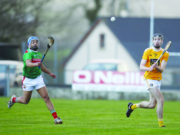 Rossa’s Aodhan O’Brien was one of several newcomers who Antrim manager Darren Gleeson commended after Sunday’s win over Mayo