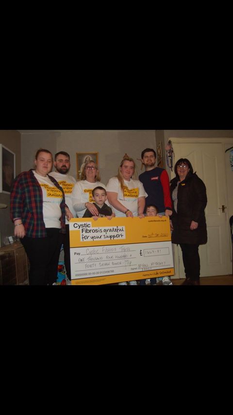 The family of Danielle McFall raised over £1,500 for the Cystic Fibrosis Trust