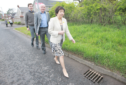 EQUALITY BATTLER: Anna Lo pictured campaigning for the European election in 2014