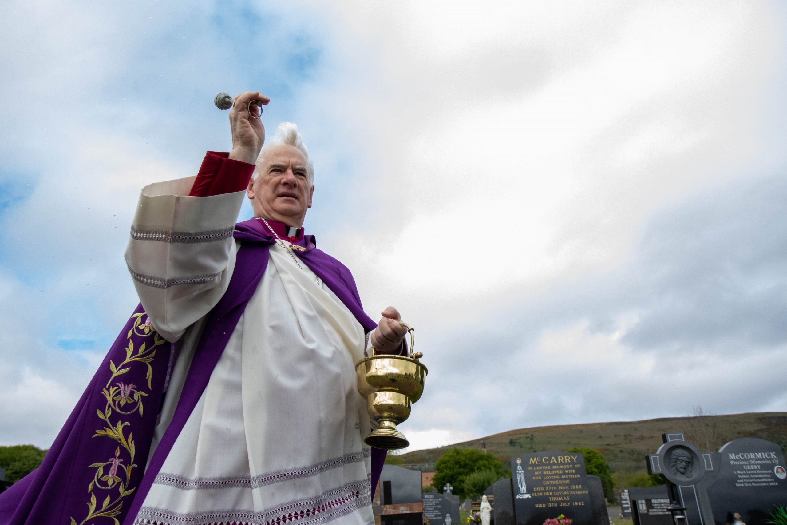 Bishop Noel Treanor visited Milltown Cemetery and City Cemetery for annual Blessing of Graves on Sunday
