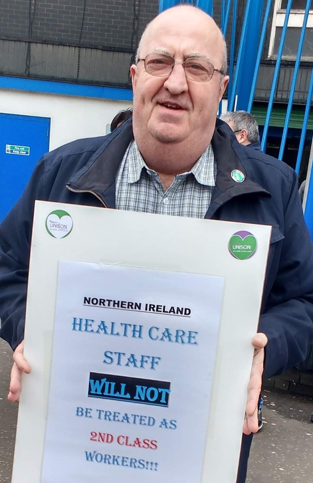 ON THE PICKET LINE: Denis Keatings was tireless in service of workers in health and social care sector