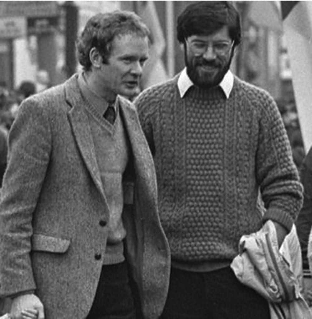 AS YOU WERE: In their younger days, Martin McGuinness and Gerry Adams