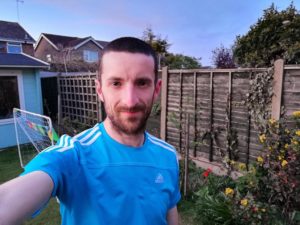 MARATHON MAN: Neil Musgrove putting his best foot forward for an ultra marathon in his back garden in Leeds. Pic Neil Musgrove/Submitted by Leeds Cares