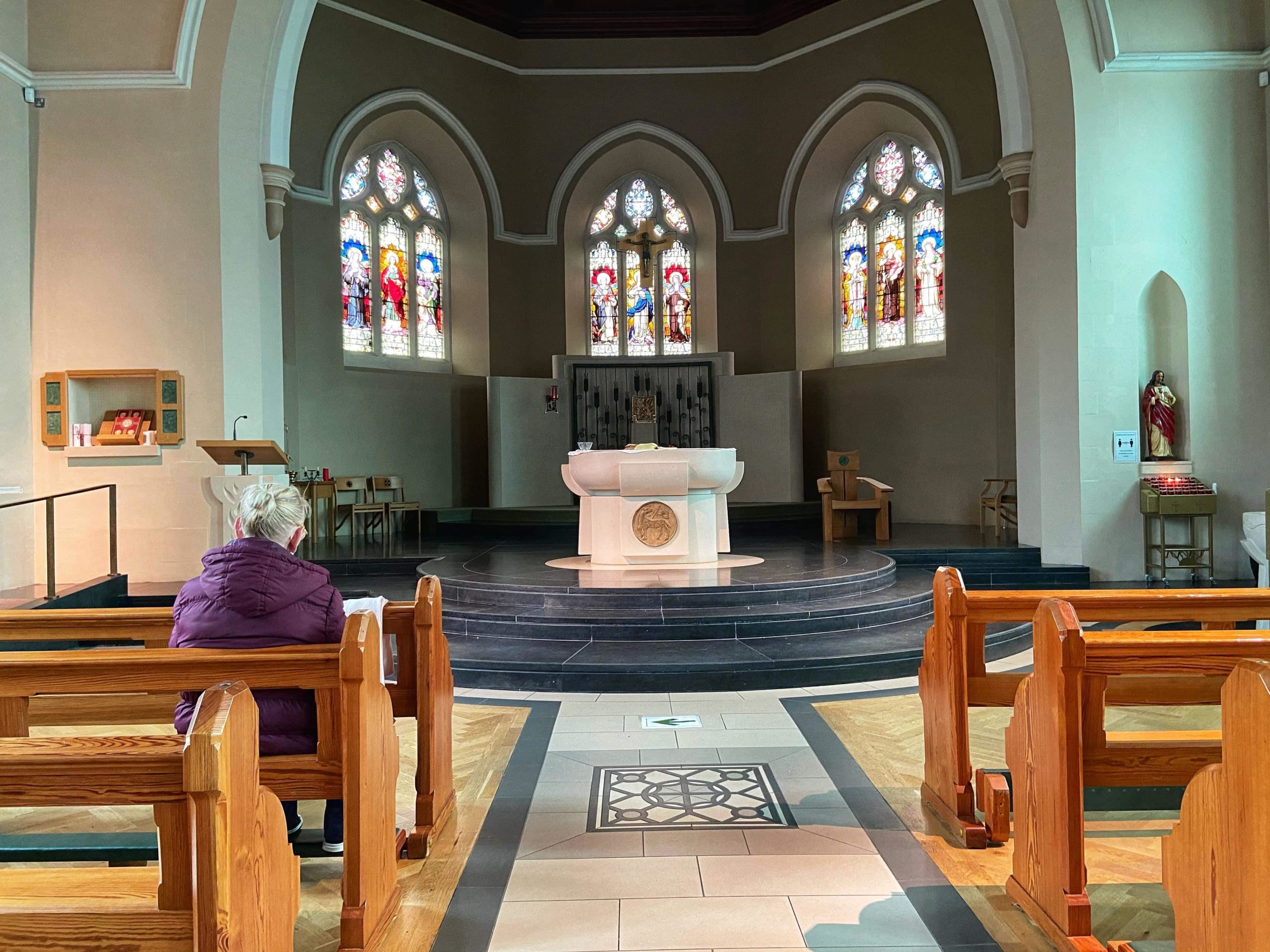 REFLECTION: St Teresa\'s church on the Glen Road opened its doors for the first time in two months today for \'private prayer\'
