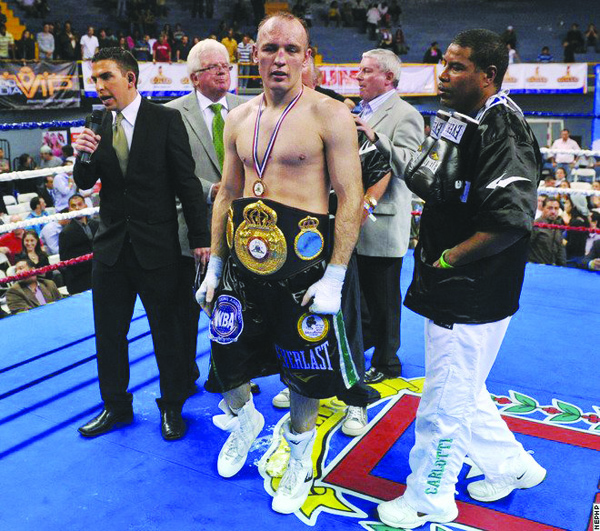 Magee following his WBA title win in Costa Rica
