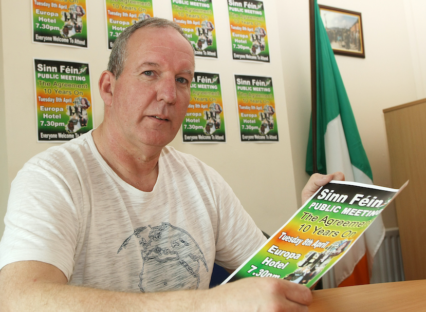 MOURNED: Bobby Storey pictured in 2008 at an event to mark the tenth anniversary of the Good Friday Agreement