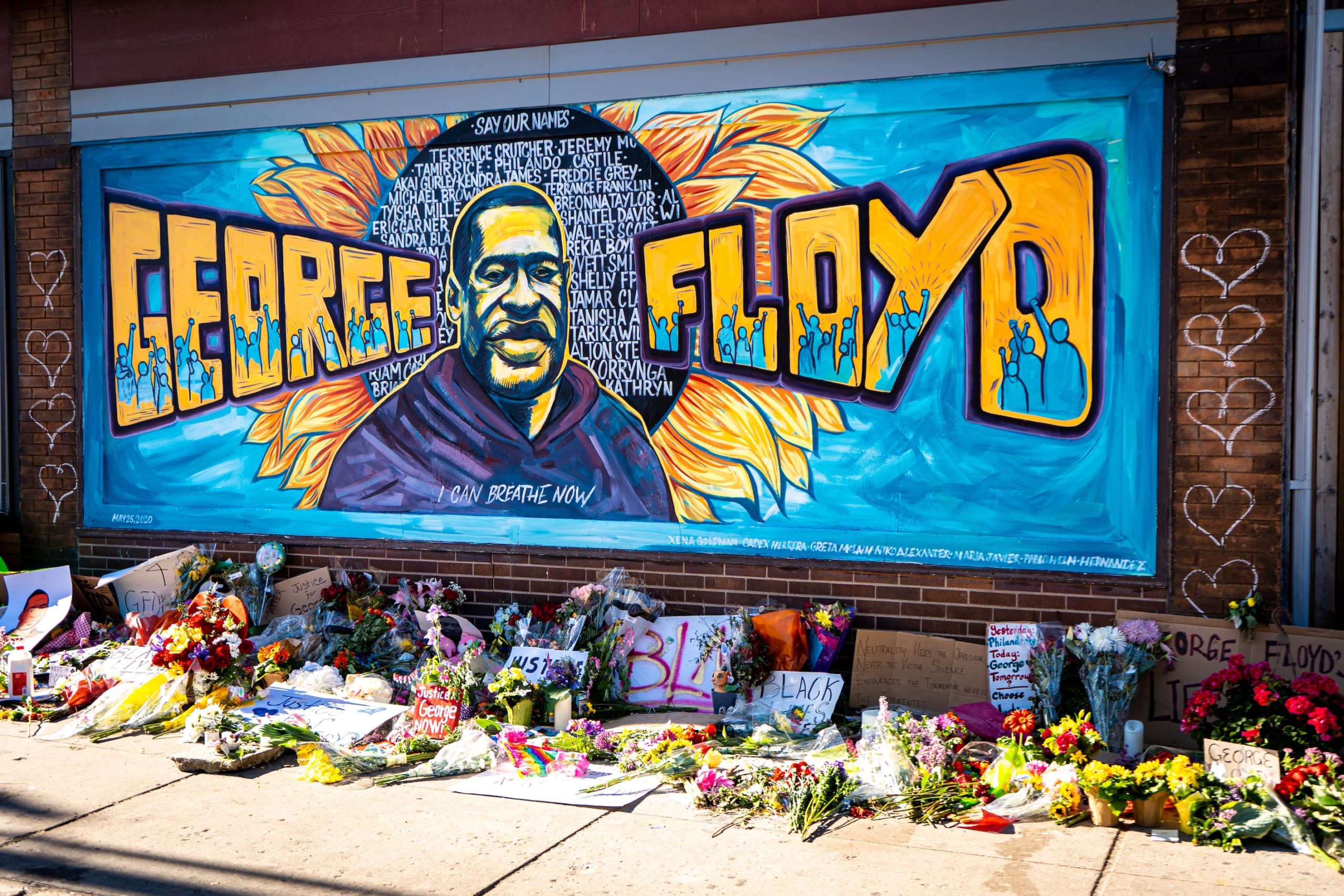 TRIBUTE: A mural in Minneapolis honouring George Floyd who was killed by a police officer who placed his knee on his neck for almost nine minutes preventing him from breathing. Pic by Munshots, Unsplash.