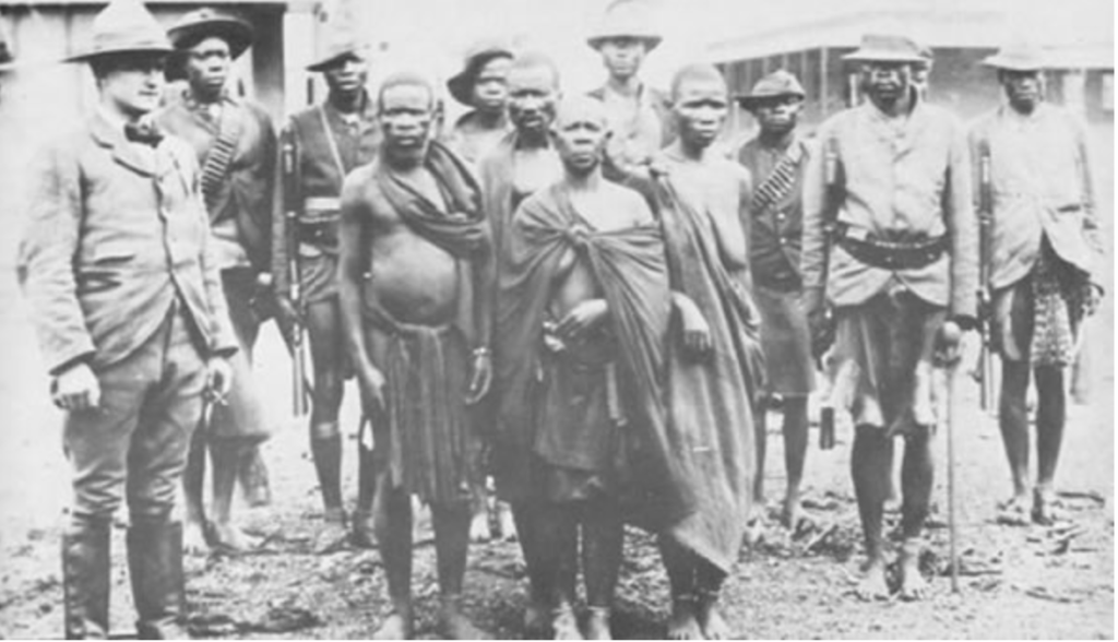 BRITAIN'S COLONIAL CRIMES: Mbuya Nehanda (centre) is regarded as the Mother of the Nation in Zimbabwe and led the first war of resistance (Chimurenga CheKutanga) against European domination of the region.